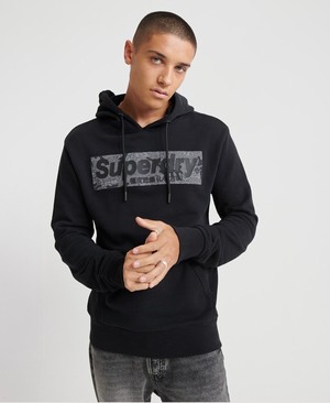 Superdry Camo International Férfi Kapucnis Pulóver Fekete | DCMPN3175